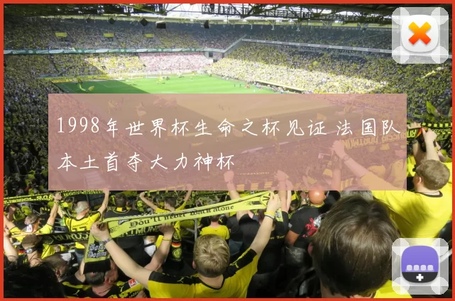 1998年世界杯生命之杯见证 法国队本土首夺大力神杯